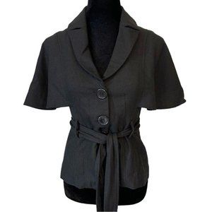 Gracia Black Short Sleeve Jacket Small